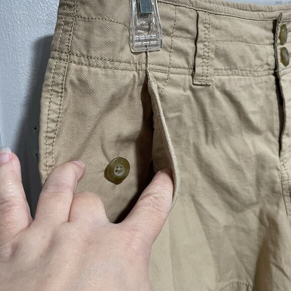 Y2K Old Navy Womens Mid Rise Khaki Shorts Size 6 2009 Granola Girl Summer Retro - Picture 5 of 8